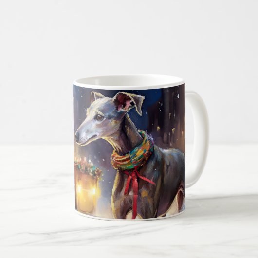 Mug Saison de Noël Greyhound (Devant droit)