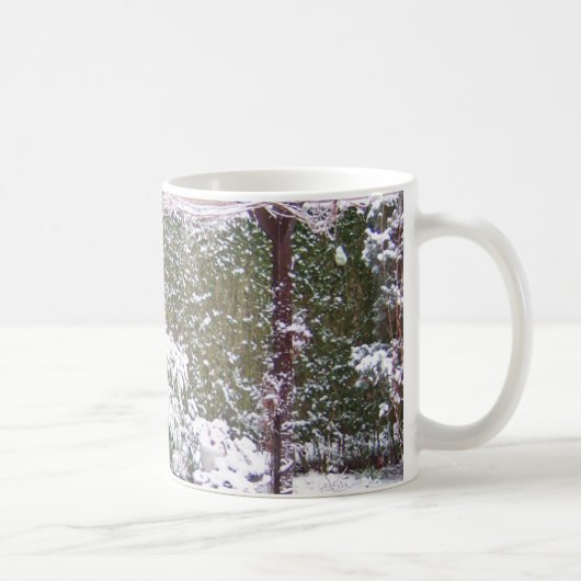 Mug Saison de Noël, Neige dans le jardin (Droite)