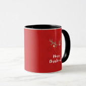 Mug Saison de vacances, Joyeux Noël, Joli renne (Devant droit)