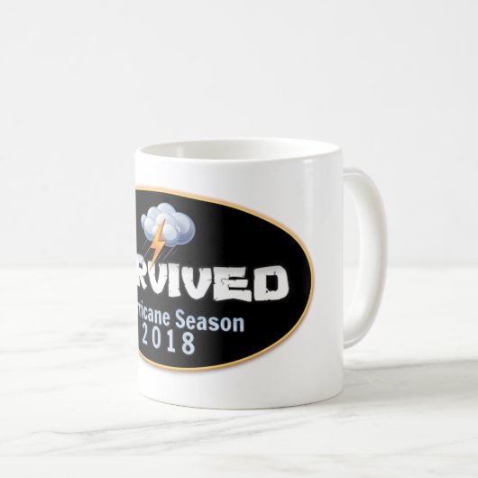 Mug saison des ouragans survécue 2018 (Devant droit)
