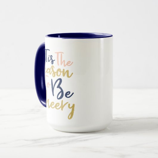 Mug Saison D'Être Gourmande | Écriture manuscrite tend (Devant gauche)