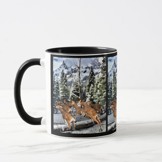 Mug Saison d'hiver Rocky Mountain Mule Deer (Gauche)