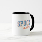Mug Saison éffrayante Halloween bleu et blanc orange (Devant droit)