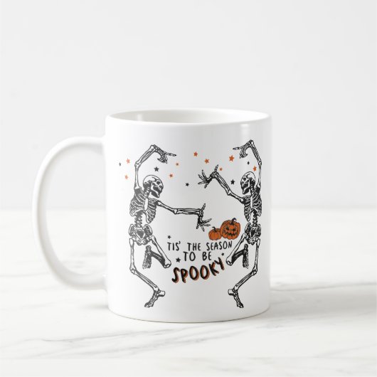 Mug Saison éffrayante Skeletons Danser (Gauche)