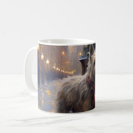 Mug Saison Festive de Noël à Cairn Terrier (Devant gauche)