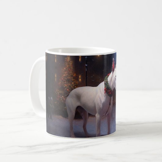 Mug Saison Festive de Noël Bull Terrier (Devant gauche)