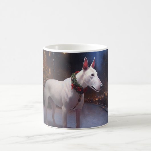 Mug Saison Festive de Noël Bull Terrier (Centre)
