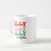 Mug Saison Jolly Jolly Saison Retro Typographie de vac (Devant gauche)