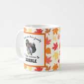 Mug Saison photo personnalisée de dinde d'action de gr (Devant gauche)