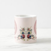 Mug Saison Russe Florals Monogramme personnalisé (Centre)