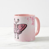 Mug Sakura Bliss, Pink Moth, Arrière - plan Sakura (Devant droit)
