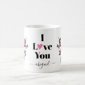 Mug Sakura cerisier Inséparable rose et fleurs (Centre)