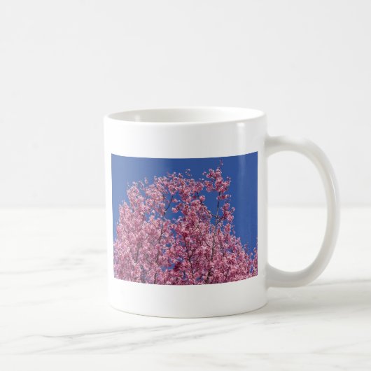 Mug Sakura Cerisiers en Fleur Dans Le Bleu (Droite)