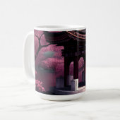 Mug Sakura Cherry Blossom Garden Shrine Pond Japonais (Devant gauche)