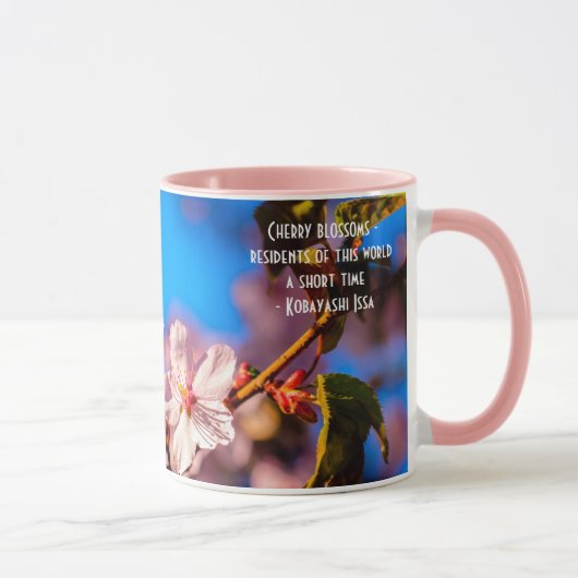 Mug Sakura En Rose Et Bleu (Droite)