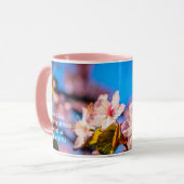 Mug Sakura En Rose Et Bleu (Devant gauche)