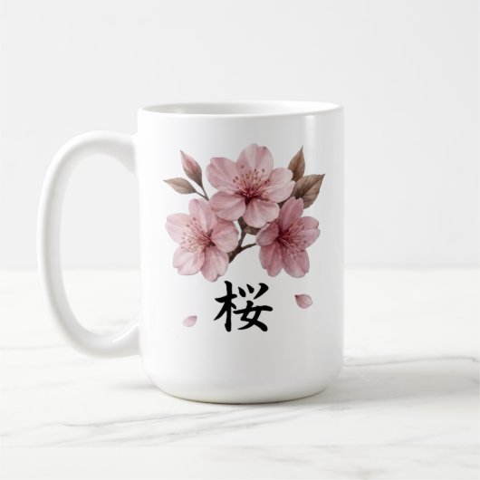 Mug Sakura Katana Esthétique Japonaise (Gauche)