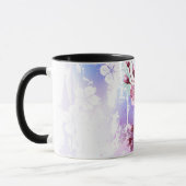 Mug Sakura rose sur la peinture Arrière - plan (Gauche)