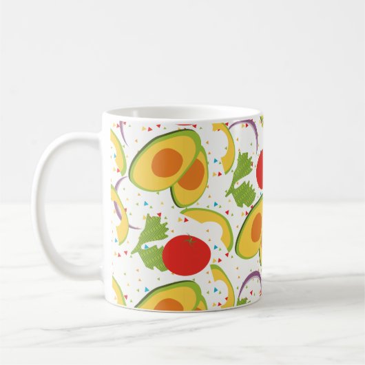 Mug Salade de tomates à l'avocat motif verdure (Gauche)