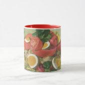 Mug Salade d'œufs et de tomates vintage (Centre)