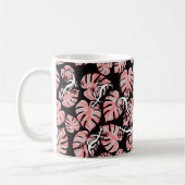 Mug Salamander Et Feuilles Rose Répétant Motif (Gauche)