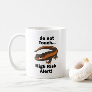 Mug Salamandre de feu Ne touchez pas Alerte à haut ris