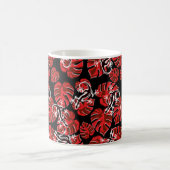 Mug Salamandre Répétante Et Motif Feuille Rouge (Centre)