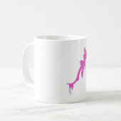 Mug Salamandre Rose Distressée Avec Lavette De Peintur (Devant gauche)