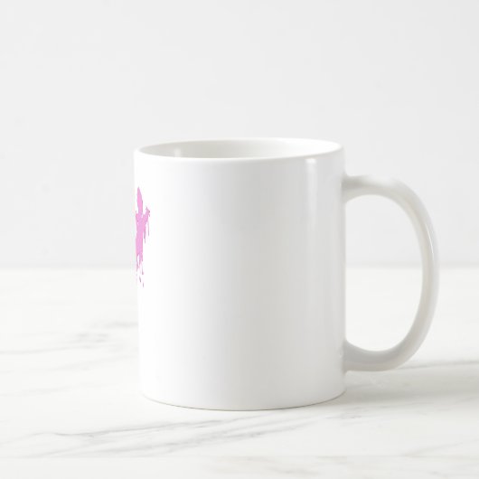 Mug Salamandre Rose Distressée Avec Lavette De Peintur (Droite)
