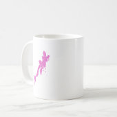 Mug Salamandre Rose Distressée Avec Lavette De Peintur (Devant gauche)