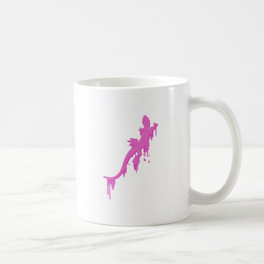 Mug Salamandre Rose Distressée Avec Lavette De Peintur (Droite)