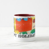 Mug Sale Bordure Ringer Mug_Happy Train de vacances (Centre)
