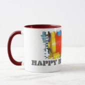 Mug Sale Bordure Ringer Mug_Happy Train de vacances (Gauche)