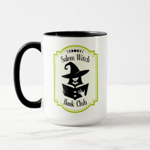 Mug Salem sorcier club silhouette livre amoureux vert