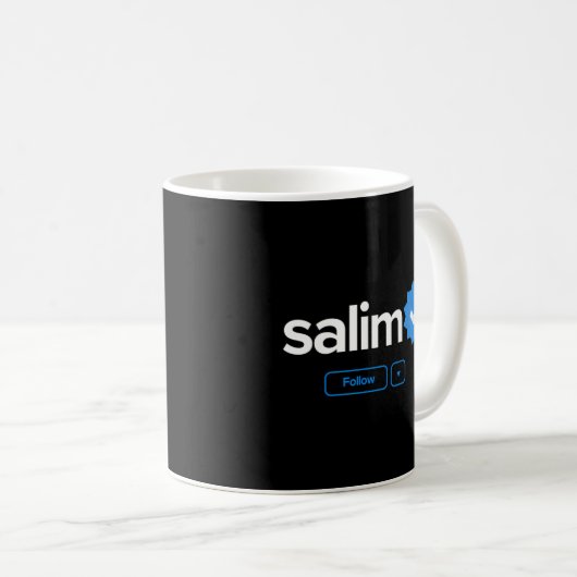Mug Salim Prénom Badge Vérifié Social Media Salim (Devant droit)