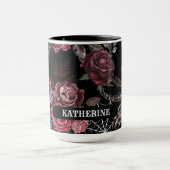Mug Salle de bain noire florale gothique sombre et d'h (Centre)