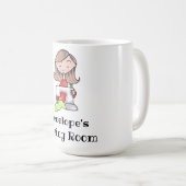 Mug Salle de couture personnalisée (Devant droit)