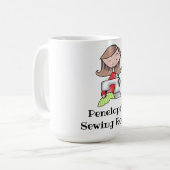 Mug Salle de couture personnalisée (Devant gauche)