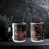 Mug Salle de fête sombre et gothique avec fleurs pour