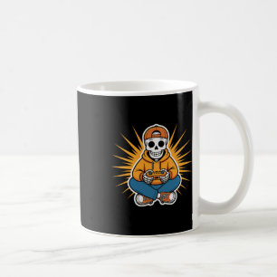 Mug Salle de jeu drôle de style de jeu vidéo squelette