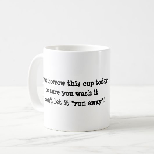 Mug Salle de rupture du logo (Devant gauche)
