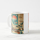 Mug Salle de séjour familiale d'ère spatiale futuriste (Devant gauche)