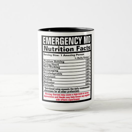 Mug Salle d'urgence Médecin Funny Éléments nutritifs M (Centre)