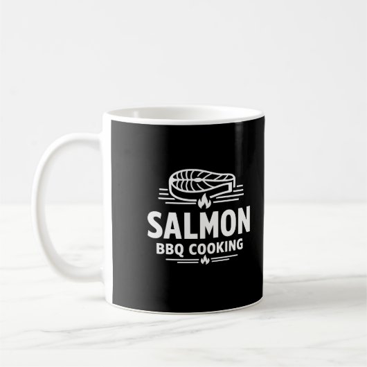 Mug Salmon BBQ Cooking Seafood Grill (Gauche)