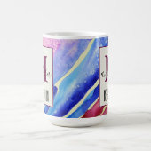 Mug Salon de beauté bleu rose Abstrait (Centre)