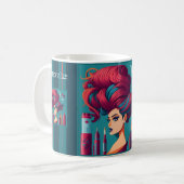 Mug Salon de beauté Cosmétique coiffeur Fournitures Bo (Devant gauche)