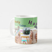 Mug Salon de beauté HAPPY NAILS Cust. Musique de café  (Devant gauche)