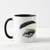 Mug Salon de beauté Pretty Eyes Maquillage Cils (Gauche)