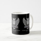 Mug Salon de coiffure moderne Silver Owl Promo Marque (Devant droit)