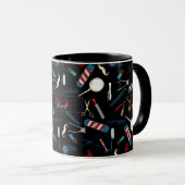 Mug Salon de Coiffure Personnalisé (Devant droit)